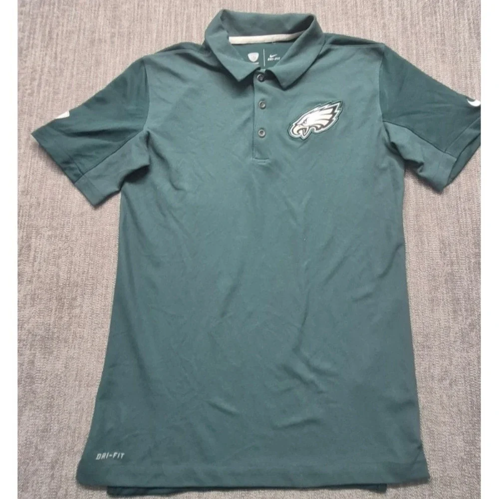 Philadelphia Eagles Nike Dri-Fit NFL Equipment Training Polo Shirt mens SM green